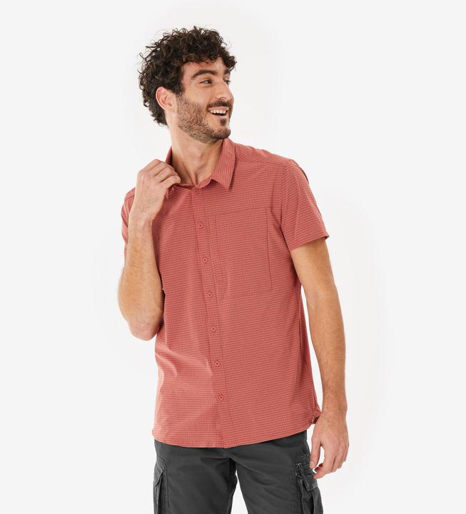 Produktbild Forclaz Trekkinghemd Herren Stretch kurzarm - Travel500 braun (XXL)