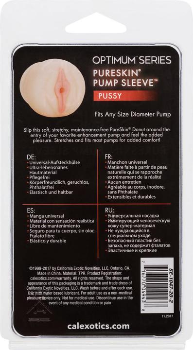 Actual product image CalExotics Pure Skin Pump Sleeve Pussy