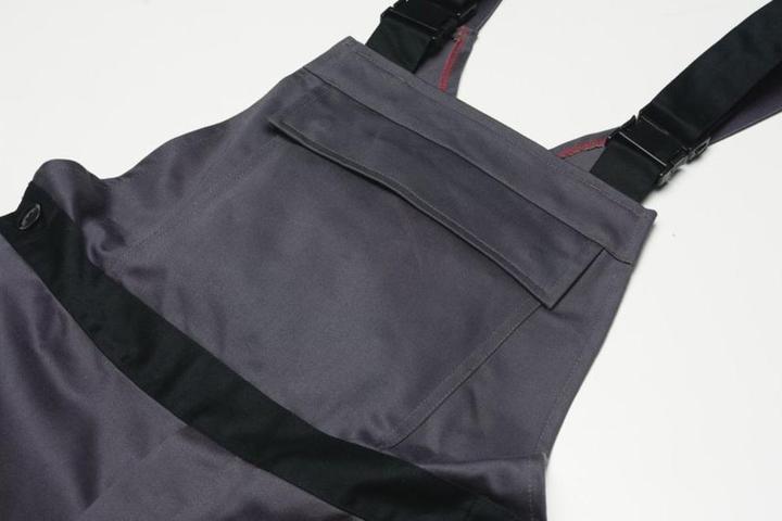 Actual product image Planam Weld Shield dungarees grey black size 64 (64)