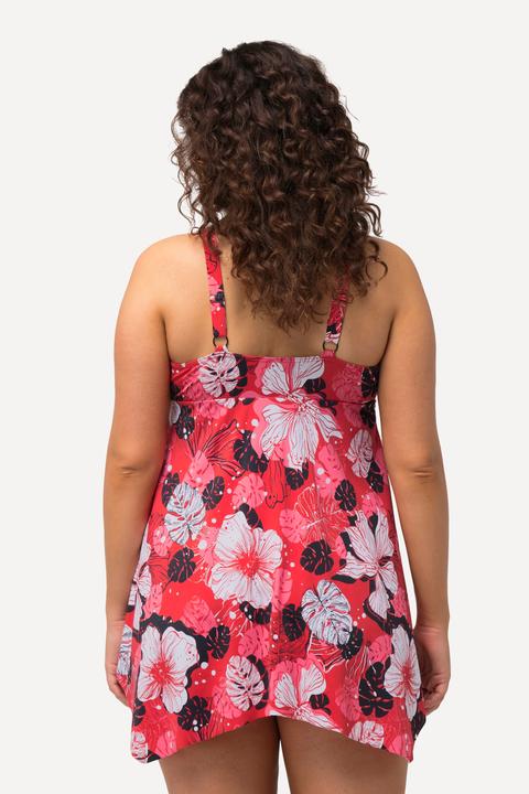 Produktbild Ulla Popken Badekleid, Blüten, Softcups, Keyhole, Zipfelsaum (44)