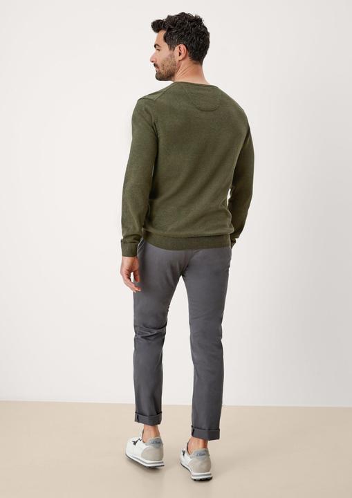 Actual product image S.Oliver Men's Pullover Cotton Basic Knitted V-neck Colours (3XL)