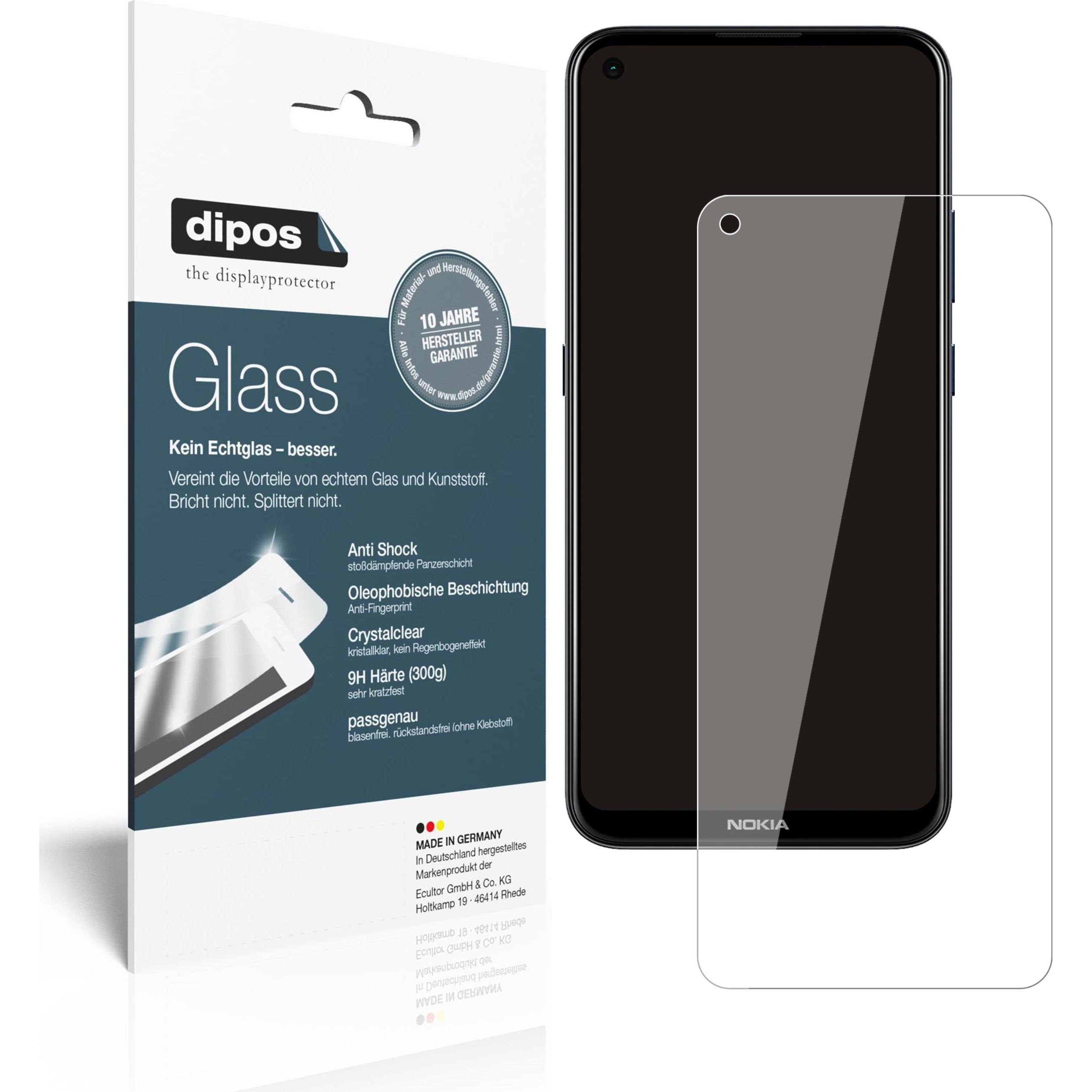 Dipos Displayschutz Anti-Shock (2 Stück, Nokia 5.4), Smartphone Schutzfolie, Transparent