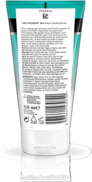 Produktbild Neutrogena Skin Detox Cooling Scrub (Reinigungspeeling, 150 ml)