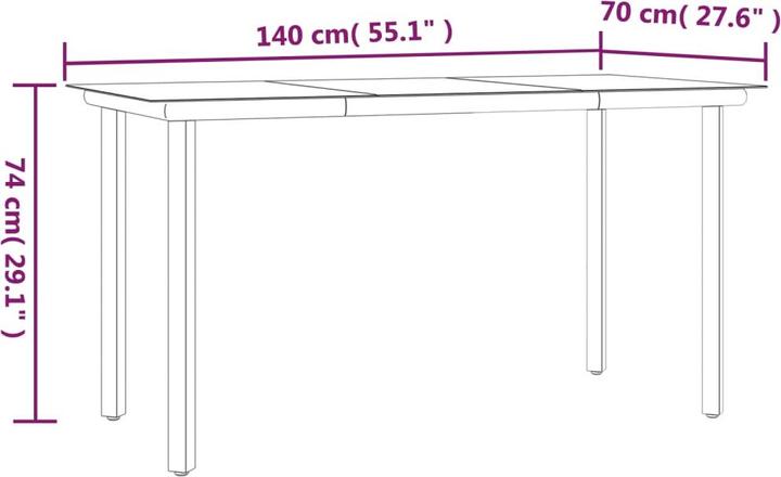 Produktbild vidaXL Garten Essgruppe