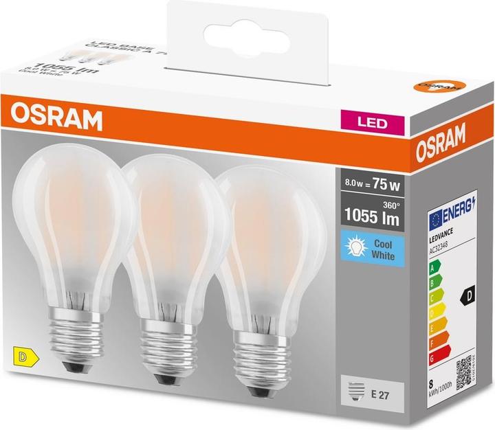 Immagine prodotto Osram Led Base Classic A (E27, 7.50 W, 1055 lm, 3 x, D)