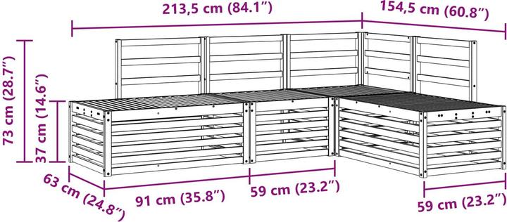 Produktbild vidaXL Outdoor-Sofa