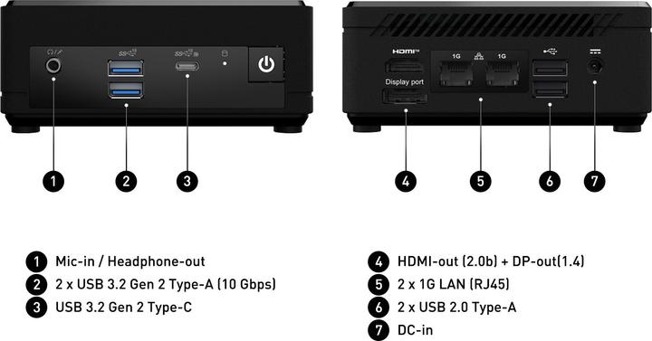 Image du produit MSI Cubi N ADL-001EU N200 4Go 128Go (Intel N200, 4 Go, 128 Go, Intel UHD Graphics)