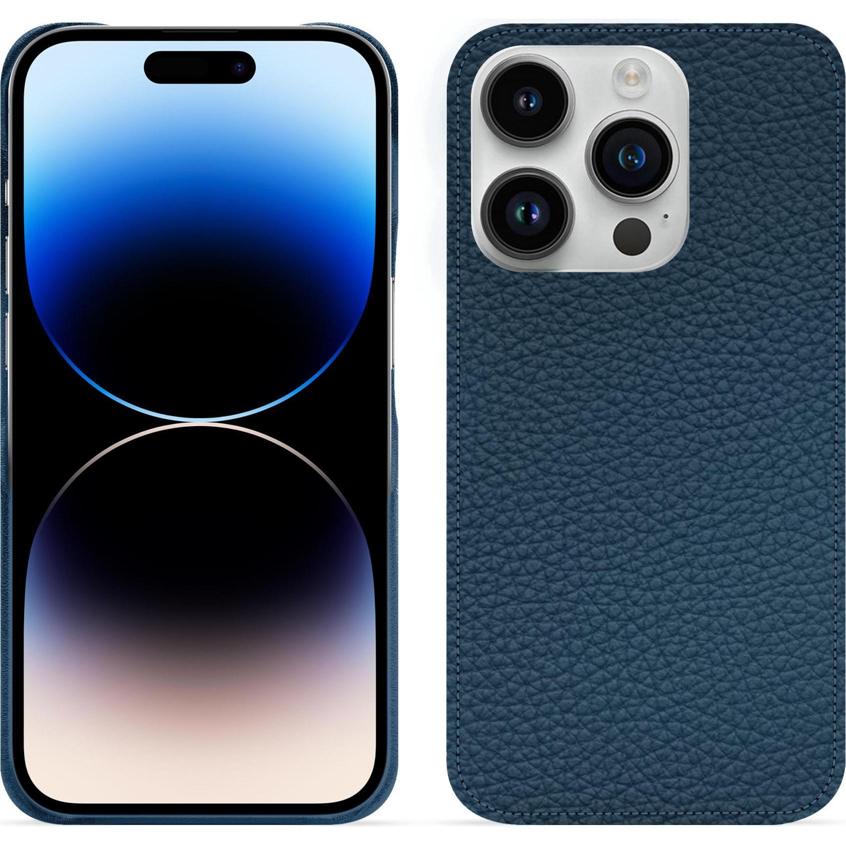 Noreve Lederschutzhülle (Apple iPhone 15 Pro), Smartphone Hülle, Blau