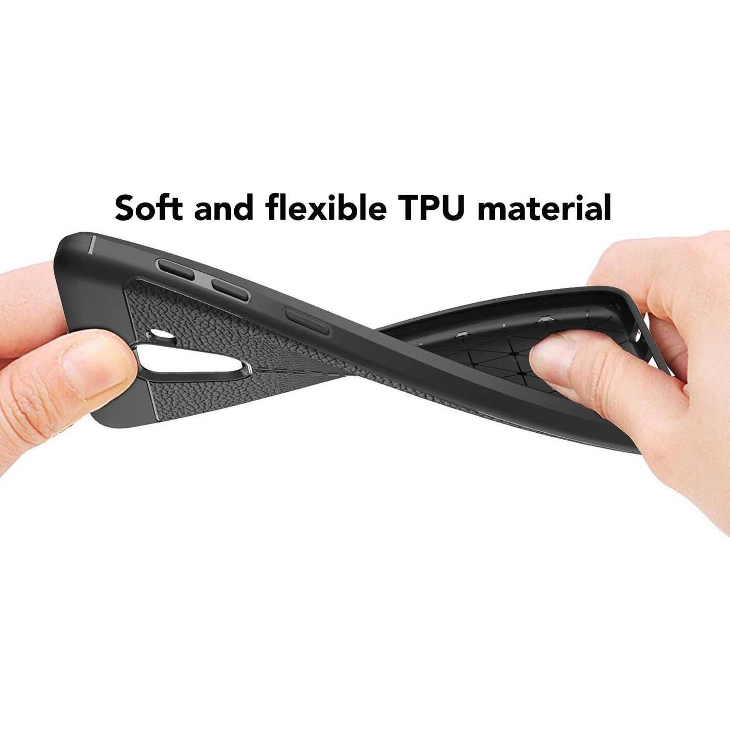 Thumbnail - Nalia Leder-Look Handyhülle (Samsung Galaxy A8+), Smartphone Hülle, Schwarz