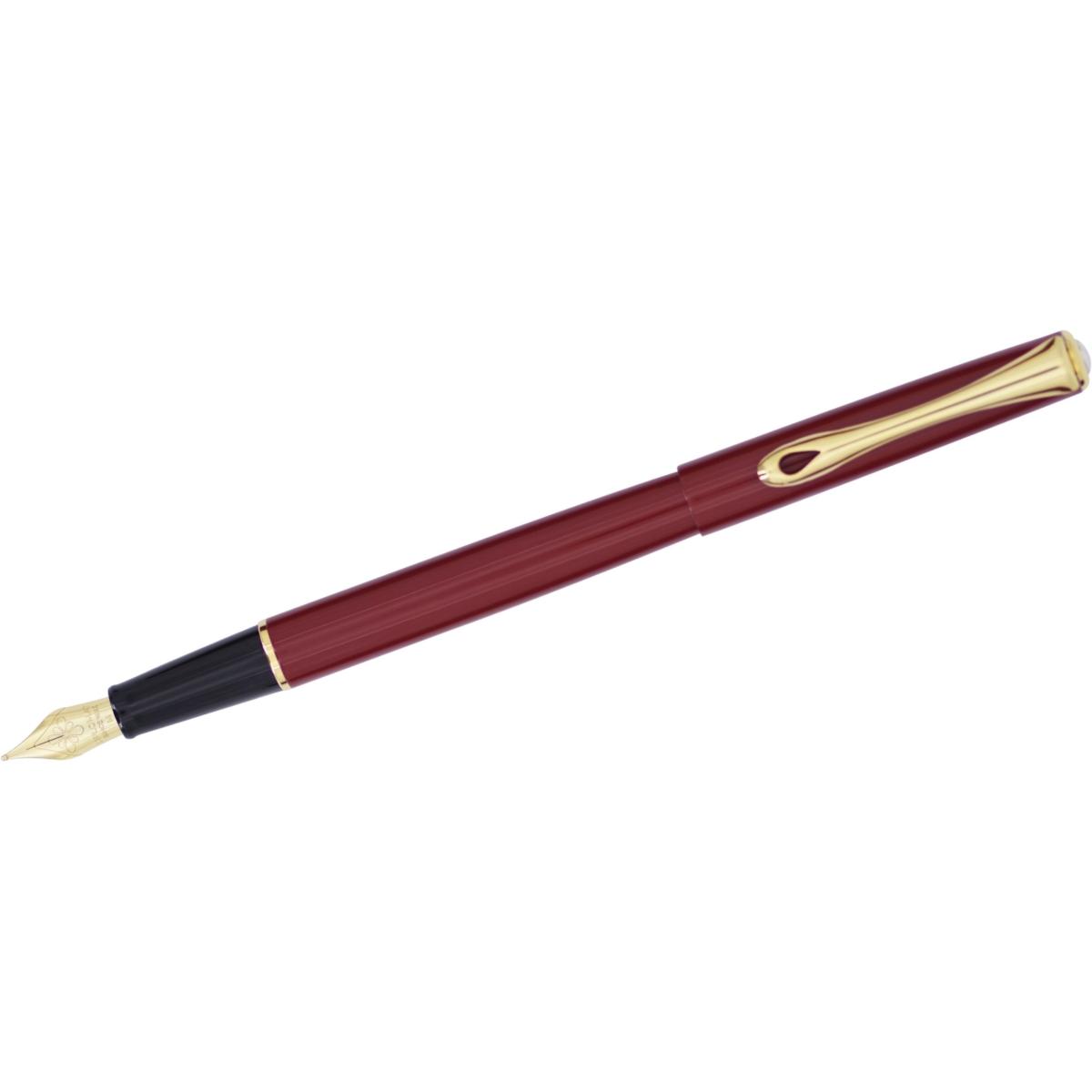 Diplomat, Schreibstifte, Füllhalter Traveller Dark red vergoldet M (Rot, 1 x)