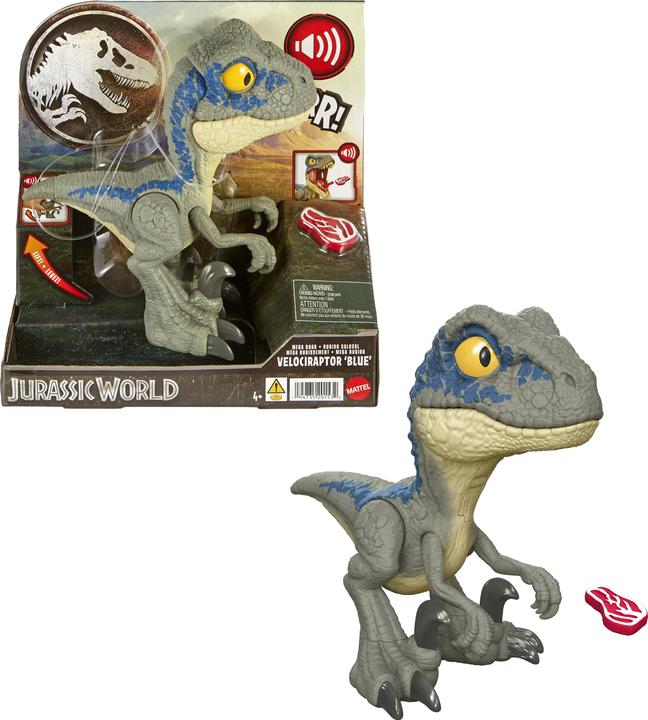 Produktbild Jurassic World Mega Roar Velociraptor