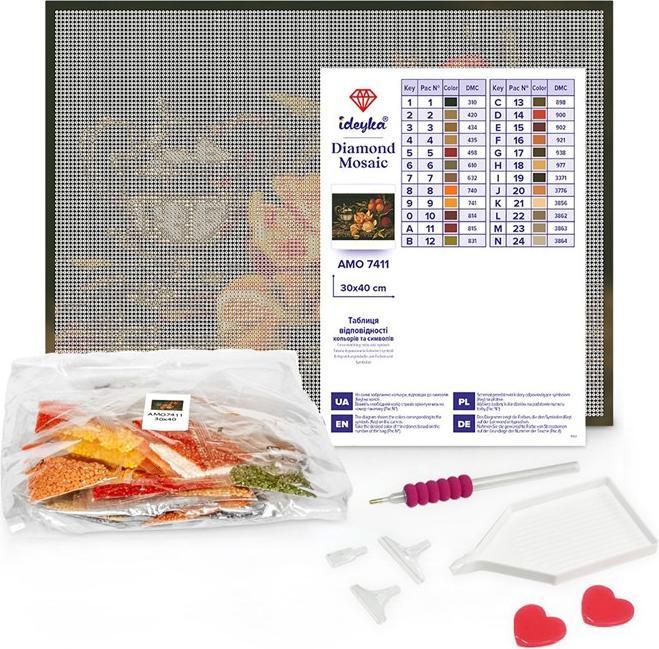 Productafbeelding Ideyka Diamond schilderij - Kolibrie met lijst 30 x 40 cm