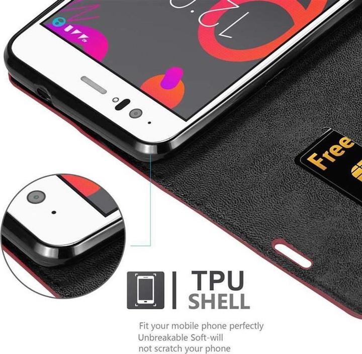 Actual product image Cadorabo Book Invisible Magnet Cover (BQ Aquaris M5)