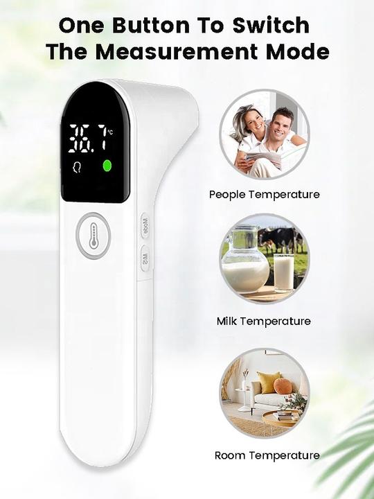 Image du produit PhoneLook Thermomètre médical bébé frontal et auriculaire infrarouge numérique sans contact (Front, Auriculaire, Sans contact)