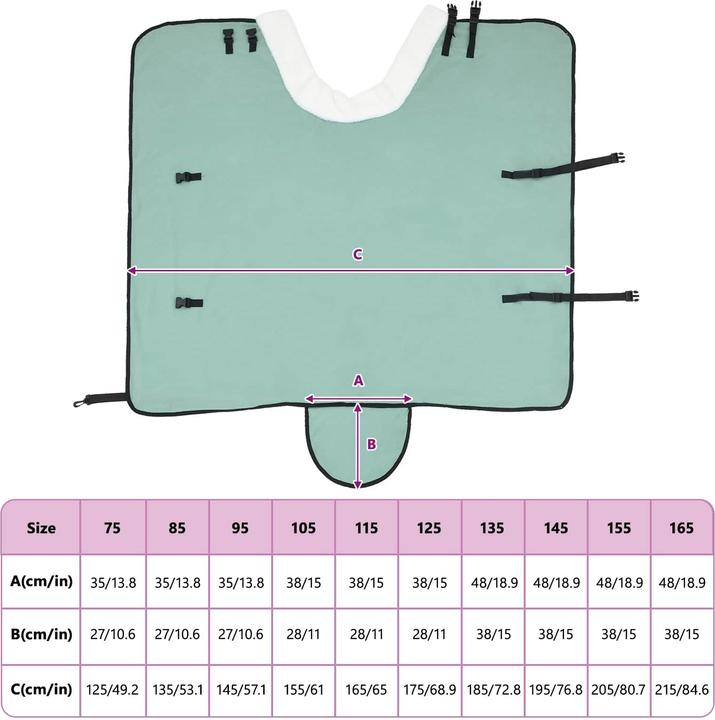 Produktbild vidaXL Pferdedecke (105 cm)