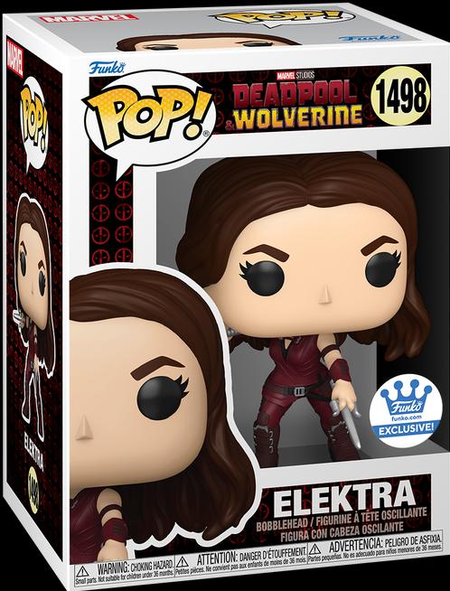 Actual product image Funko POP! Deadpool & Wolverine Elektra with Sai Métallique Exclusive