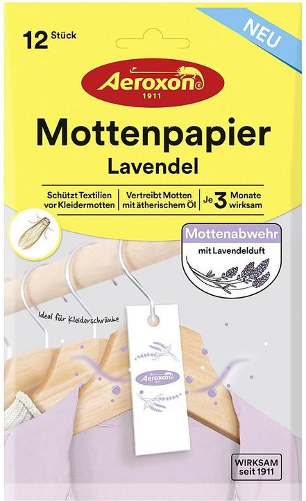 Actual product image Aeroxon Moth paper lavender
