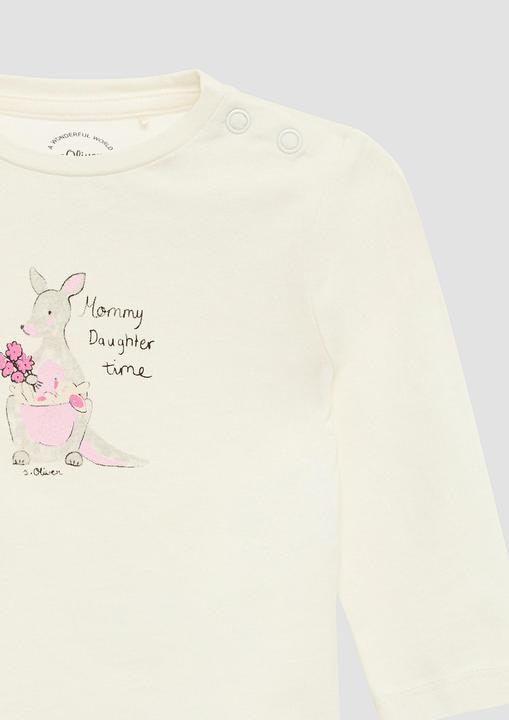 Produktbild S.Oliver T-Shirt Weiches Longsleeve aus Baumwolle mit glitzerndem Frontprint (92)