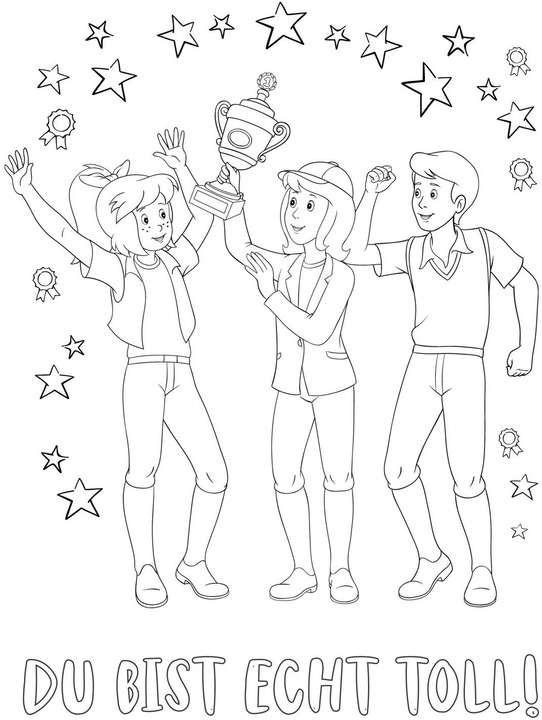 Actual product image Bibi & Tina: My postcard colouring pad