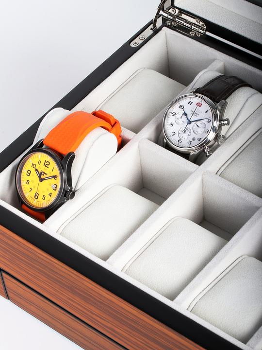Productafbeelding Rothenschild Horloge & Sieraden Doos RS-2271-8Z voor 8 horloges zebra