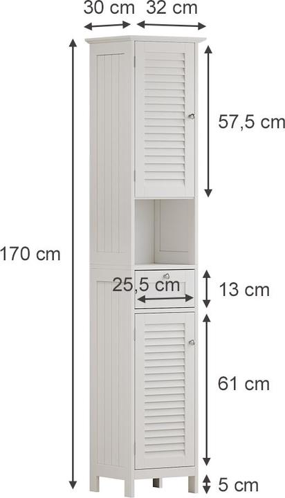 Actual product image Vicco Riad (30 x 30 x 170 cm)