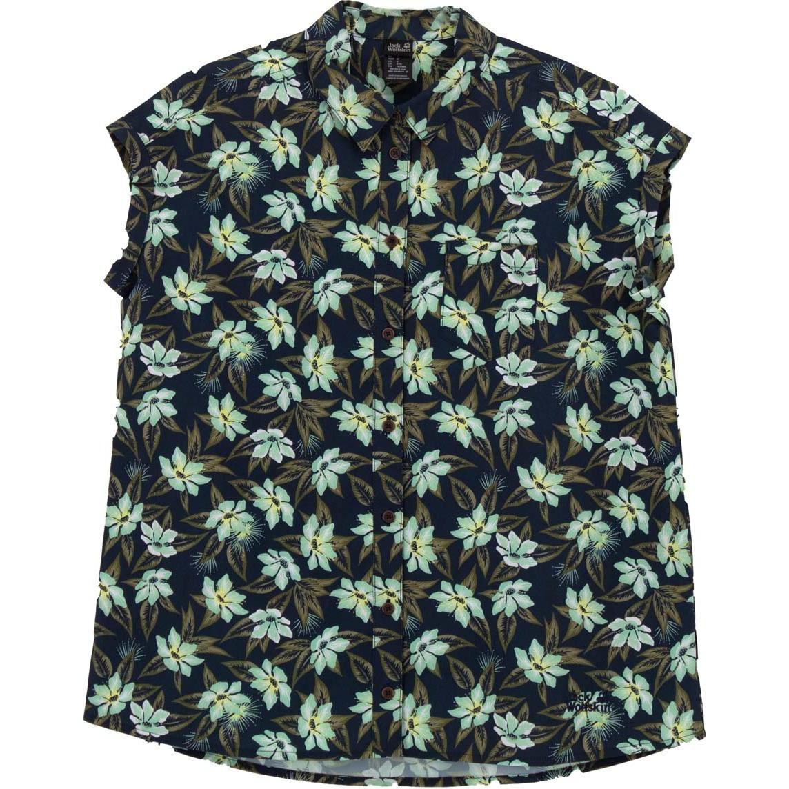 Jack Wolfskin, Damen, Hemd, Luena Shirt Bluse Sportbluse Freizeithemd, Grün, (S)
