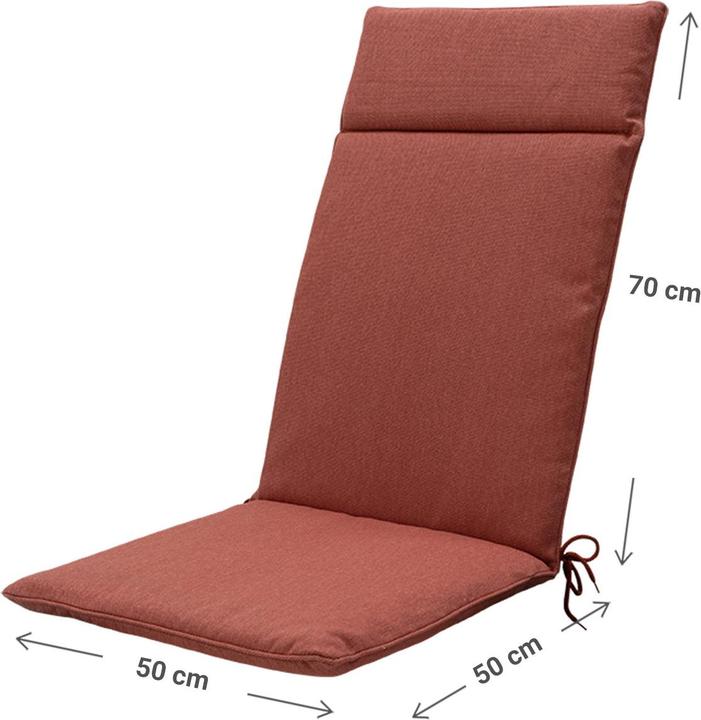 Produktbild Natura Punto Gartenstuhl Hochlehner-Auflage by Madison, 4er Set (120 x 50 cm)