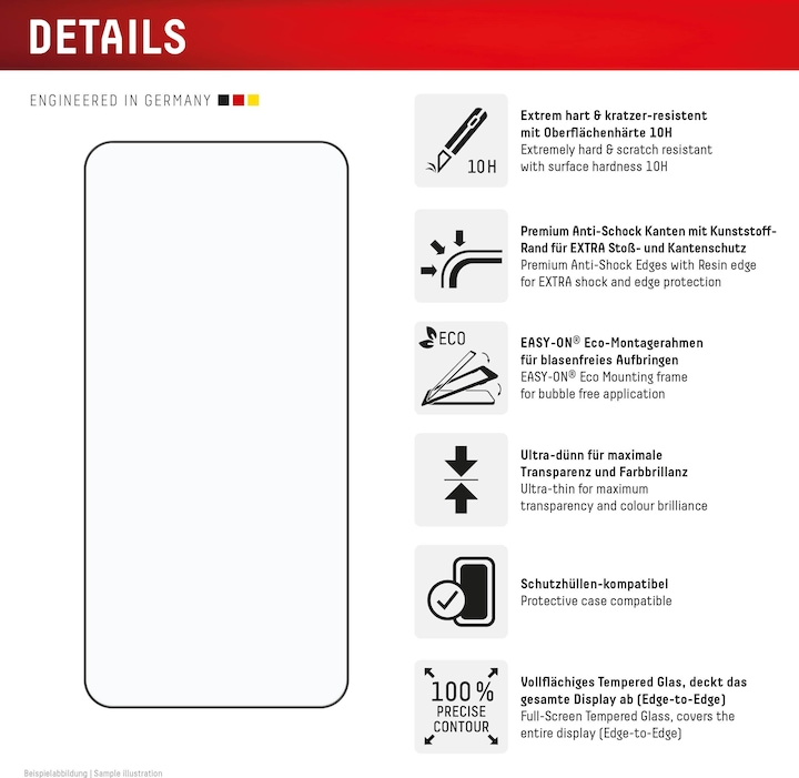 Immagine prodotto Displex Real Glass, Full Cover Panzerglas (1 Pezzo/i, Samsung Galaxy S25, Samsung Galaxy S24)