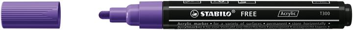 Actual product image STABILO Acrylic marker - FREE Acrylic - T300 bullet tip 2-3mm - single pencil - violet (Violet, 3 mm, 1 x)