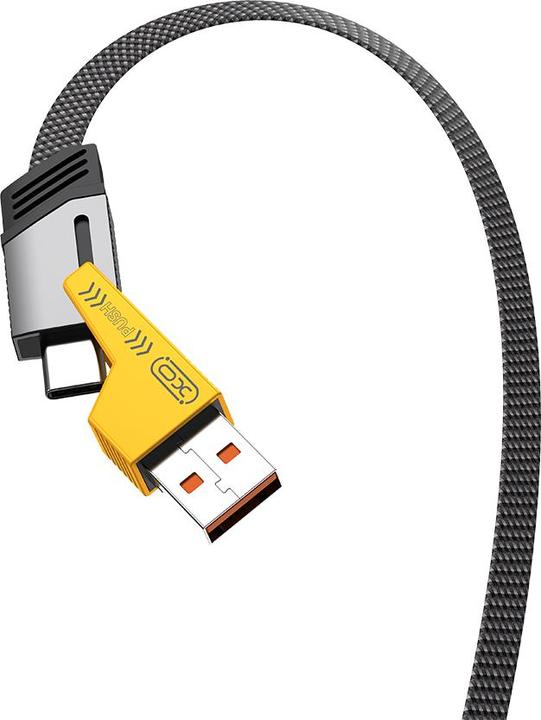 Actual product image xO cabel NB283 4w1 USB-C - Lightning + USB + USB-C 60W 1,0m szary (1 m, 60 W)
