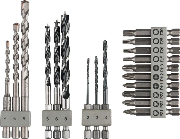 Produktbild Bosch Zubehör Bohr und Bit-Set, Uneo Mixed, 19-teilig (4 mm, 6 mm, 8 mm)