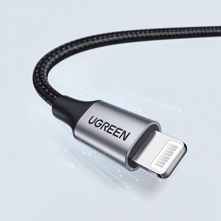 Image du produit Ugreen Lightning USB Nylon Alu MFi (1.50 m, USB 2.0)