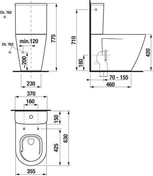 Actual product image Jika Toilet cistern Cubito Style, White