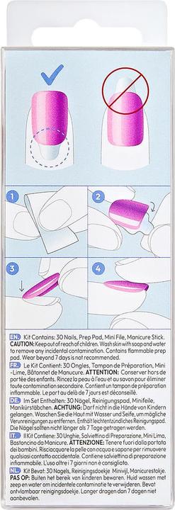 Produktbild KISS Glue-on nails ImPRESS Color FX - Connection 30 pcs (Kunstnägel, FX Connection Light White)