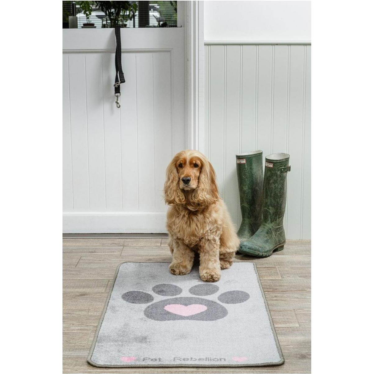 Thumbnail - Pet Rebellion Barrier Rug - Paw Heart - 57x110cm - (622300256198) (Hund), Hundebett + Katzenbett