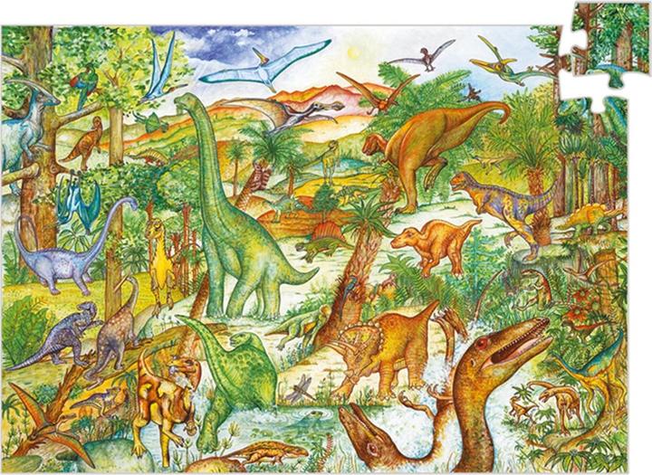 Actual product image Djeco Puzzle dinosaur 100 pieces (incl. booklet) (100 pieces)