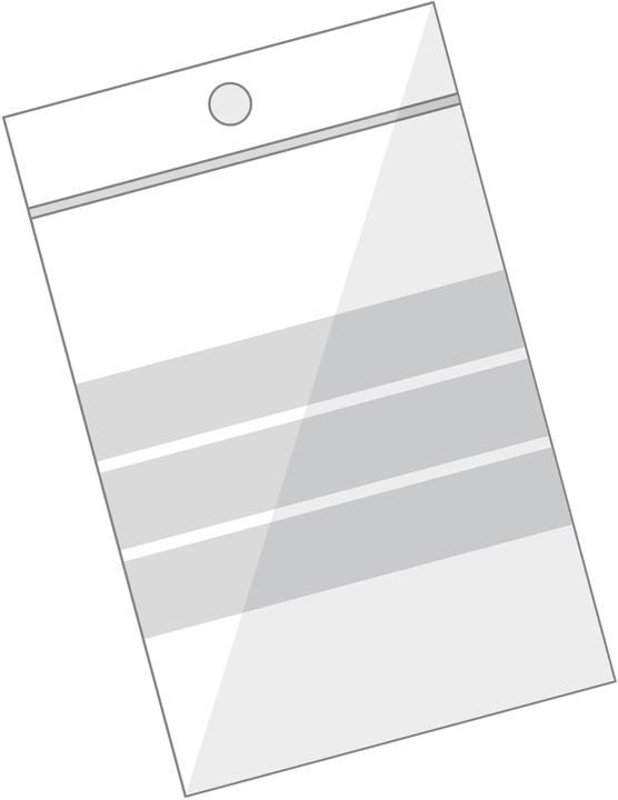 BüroLine Pressverschluss Beutel 75x90mm mit Beschriftungsfeld (10 Stk.)