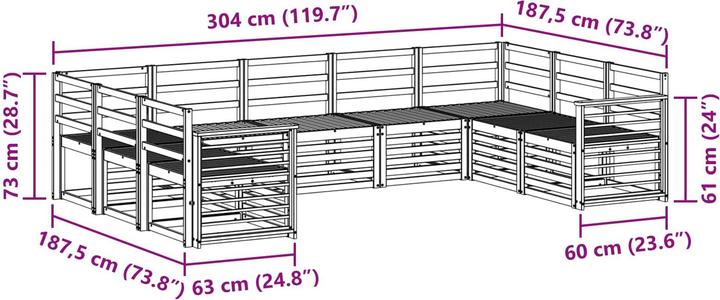 Produktbild vidaXL Outdoor-Sofa