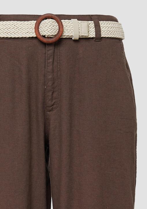 Actual product image S.Oliver Hose Cropped Chino aus Leinenmix mit geflochtenem Gürtel (36)