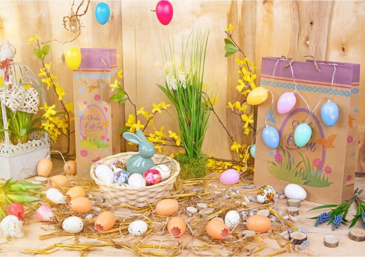 Productafbeelding Idena Plastic eieren 6cm 100 stuks wit met hanger