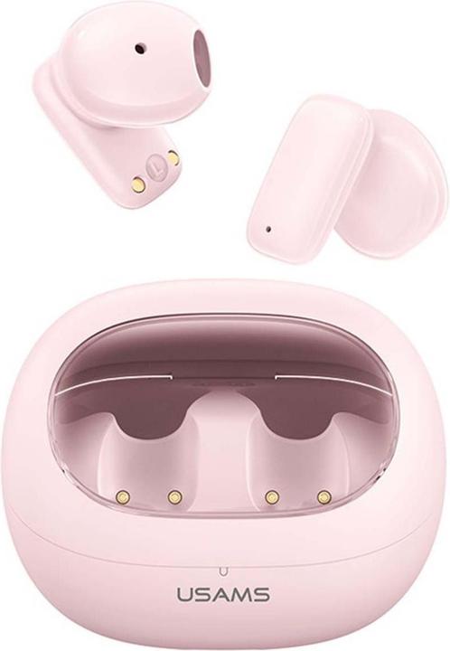 Actual product image Usams Słuchawki Bluetooth 5.3 TWS TD Series bezprzewodowe różowy/pink BHUTD03 (TD22) (5 h, Wireless)