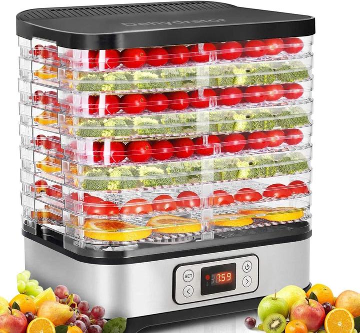 Actual product image Meykey Food Dehydrator with Timer, Temperature Settings, LED Display, 8 Adjustable Trays