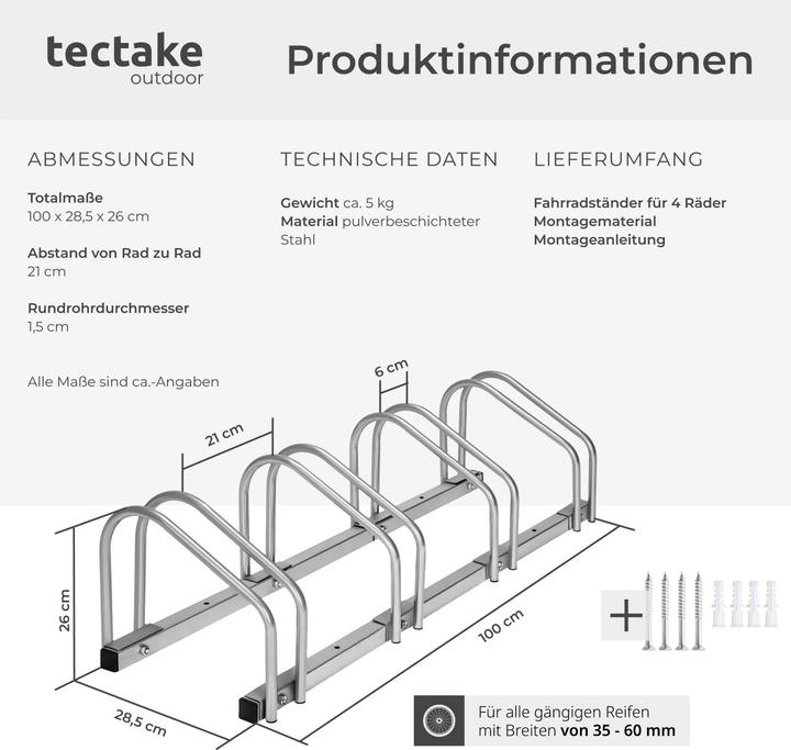 Actual product image tectake Bicycle stand