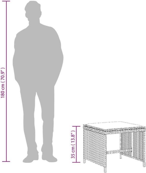 Actual product image vidaXL Gartenhocker