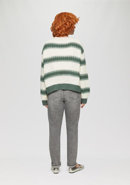 Actual product image S.Oliver Strickjacke Offene Strickjacke mit Blockstreifen (XL)