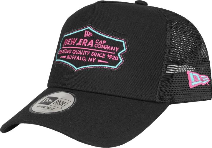 Produktbild New Era Adjustable Trucker Cap - RETRO PATCH schwarz / teal (One Size)