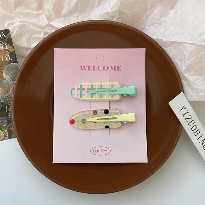 Activity Board 2pcs Cute Fruit Pattern Hair Clips - Stylish & Durable Resin, Perfekt für Casual Attire, Hair