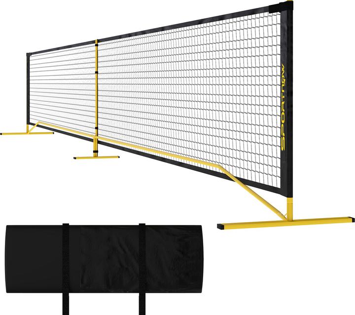 SportNow Pickleball-Netz Metall, Polyester Gelb+Schwarz