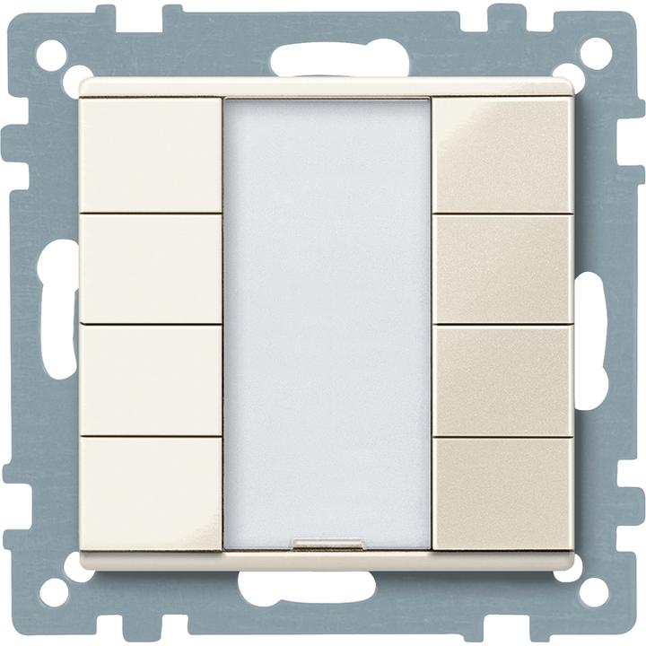 Actual product image Schneider Push-button 4-gang plus, white glossy, System M MTN617444