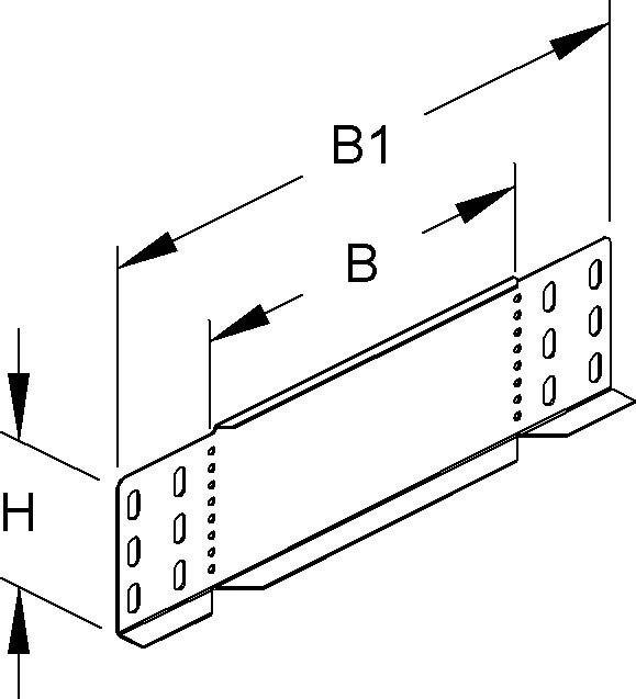 Produktbild Niedax NIE RA 85.200 F Reduzier-/AbschlussstÃ¼ck 85x200mm (Kabeldurchlass, 32.20 cm)